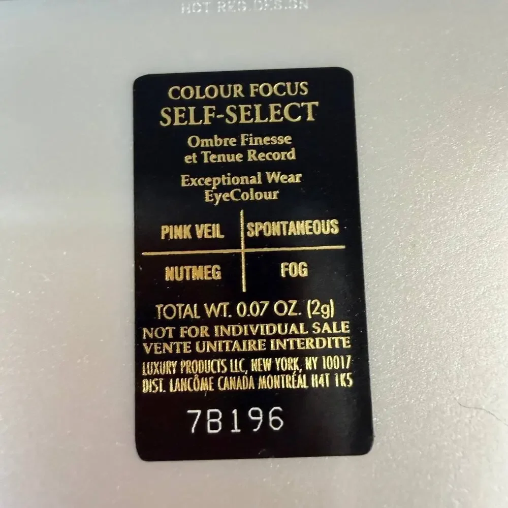 Lancome Colour Focus Self-Select Eye Shadow Quad 0.07oz Discontinued TRAVEL SIZE